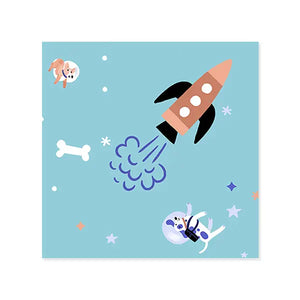 Space Dogs Birthday Treasures Pop-up Card