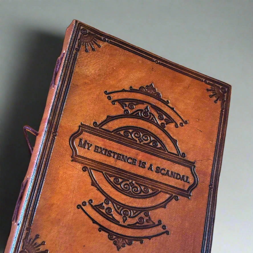 My Existence Is A Scandal Leather Journal (6" x 8")