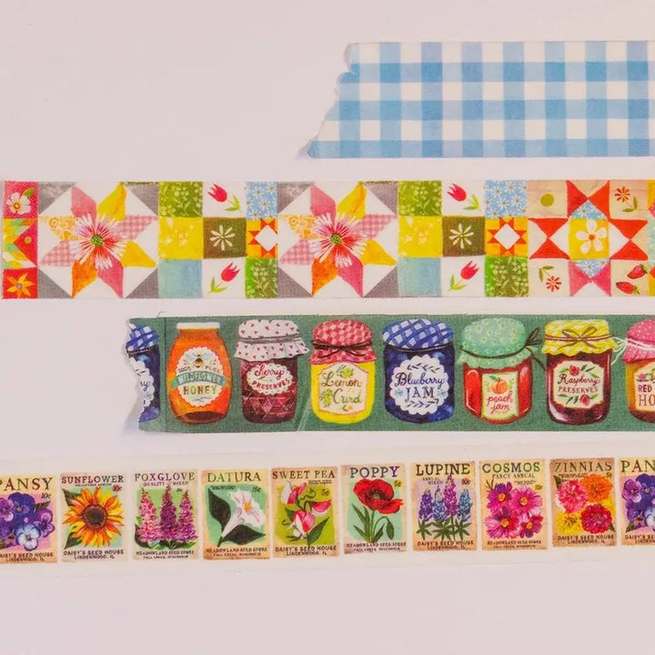 Homespun Washi Tape - Vintage Wildflower Seeds