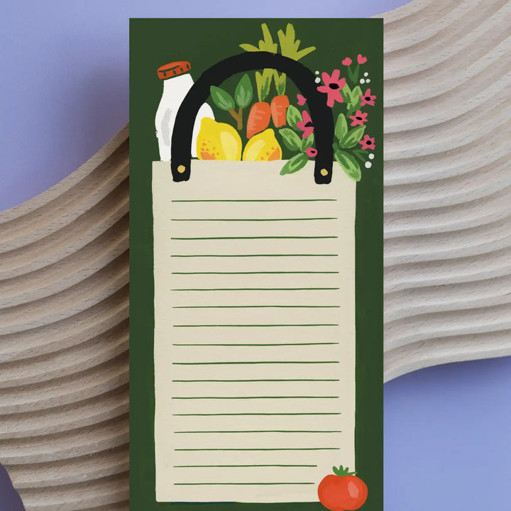 Grocery Bag Magnetic Market List Notepad