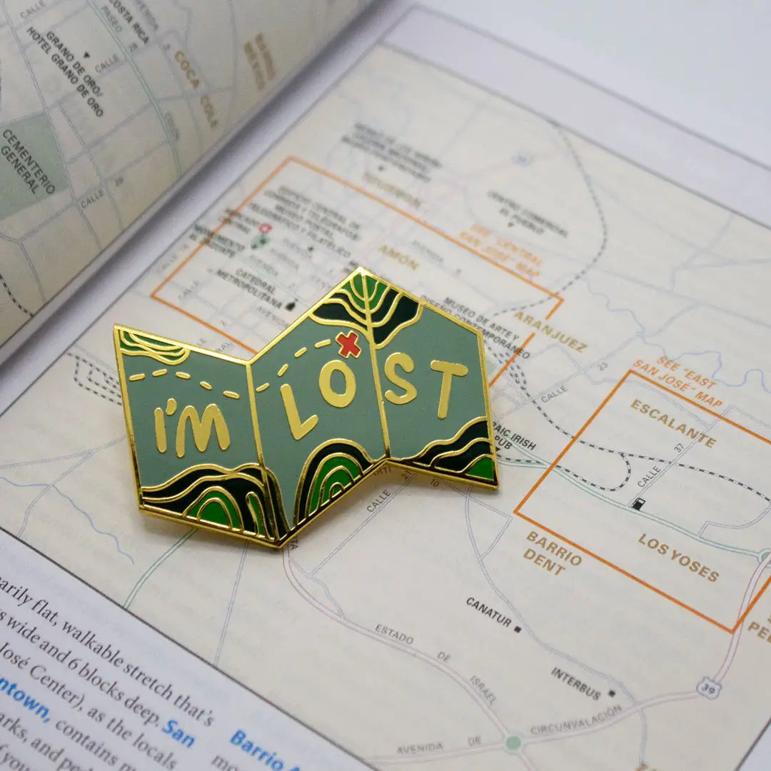 I'm Lost Map Enamel Pin