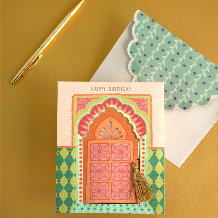 Garden Peacock Pop-up Birthday Card