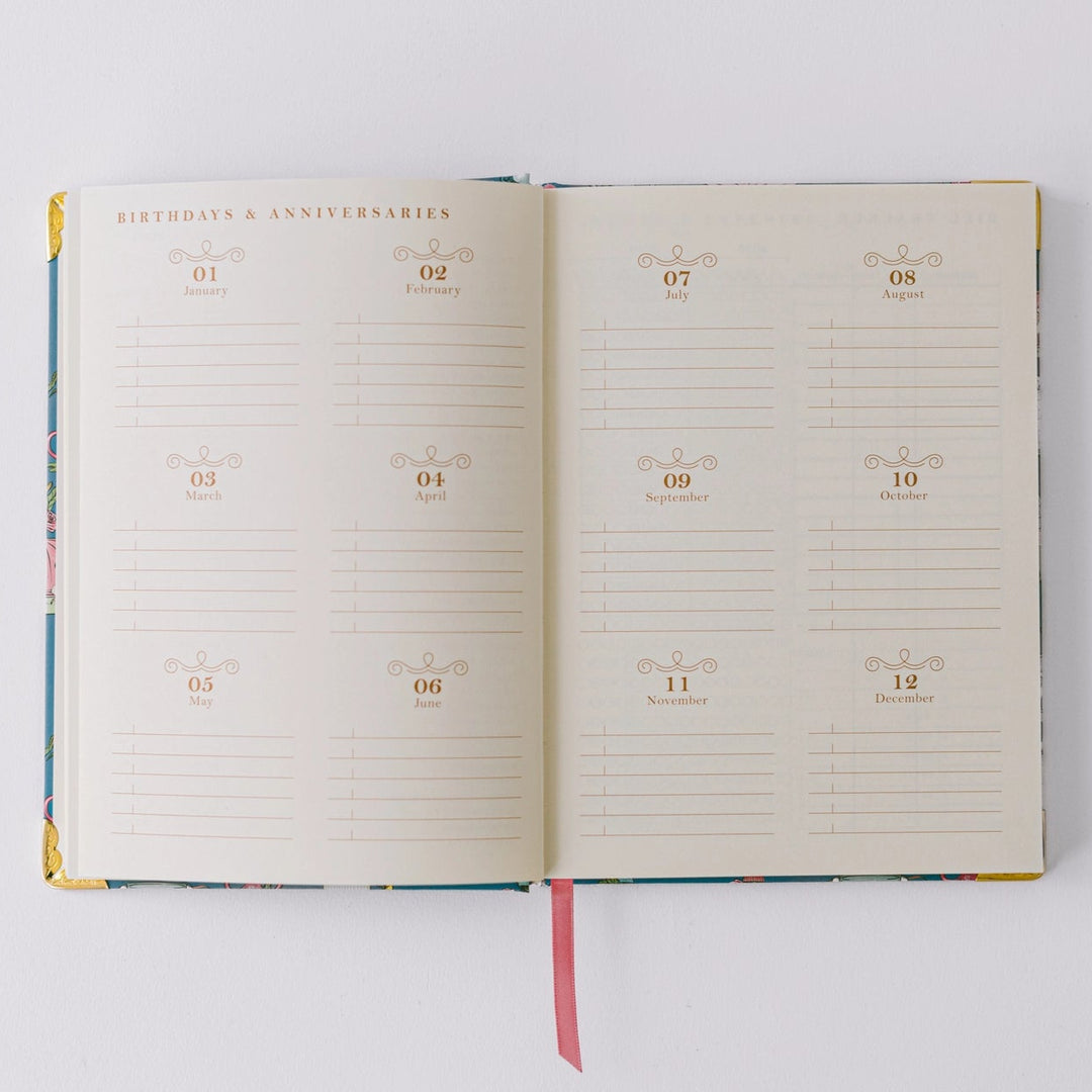 Mouse Vases 17-Month Medium Bound Planner (Aug 2025 - Dec 2026)
