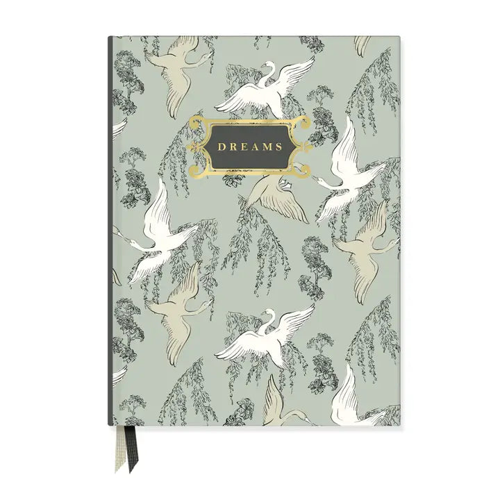 Swan Dance Toile Hardcover Notebook
