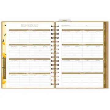 Lemon Drops Seedlings 17-Month Hardcover Spiral Planner (Aug 2026 - Dec 2027)