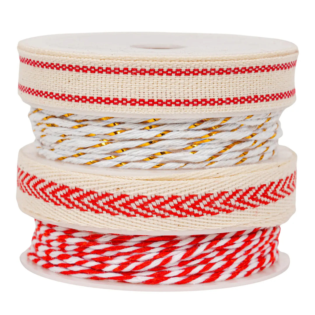 Vintage Folk Art Ribbon (Set of 4)