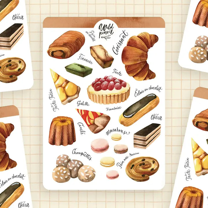 Sticker Sheet — French Bakery