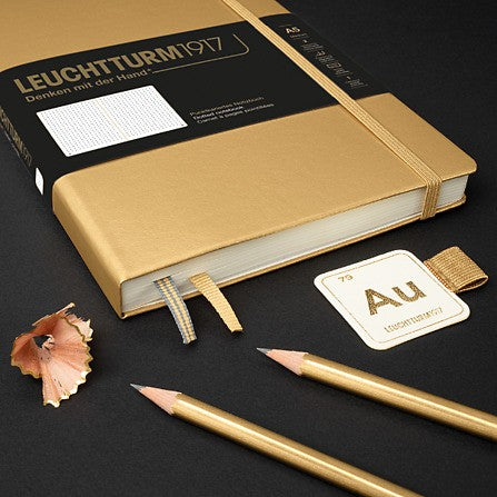 Leuchtturm Notebooks (A5) - Limited edition, hardcover, gold, dotted