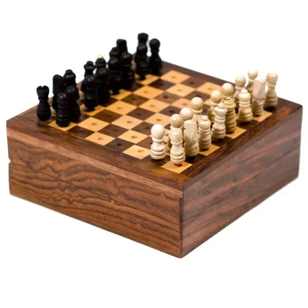 Travel Chess Game with Wood Pegs