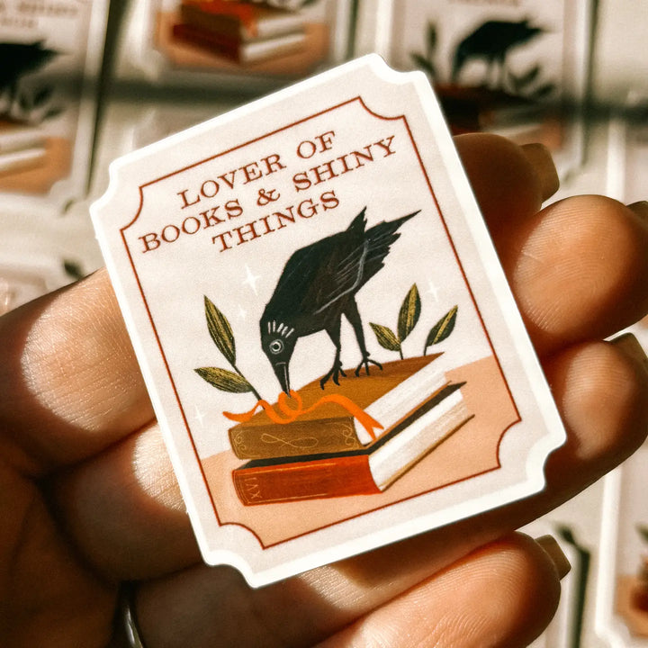 Bookish Crow Vinyl Sticker