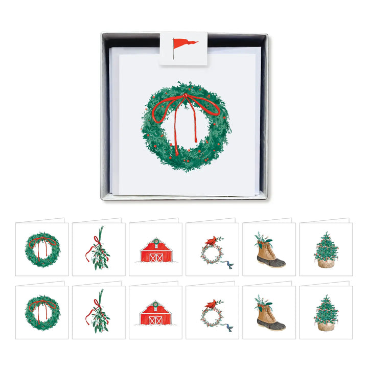 Evergreen Gift Enclosure (Assorted Set of 12)