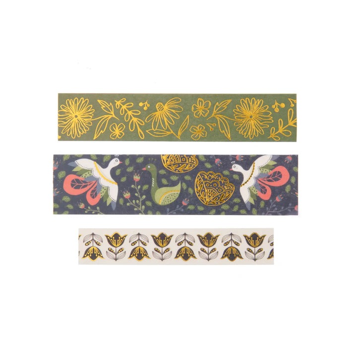 Washi Tape Set of 3 - Blooming Birds