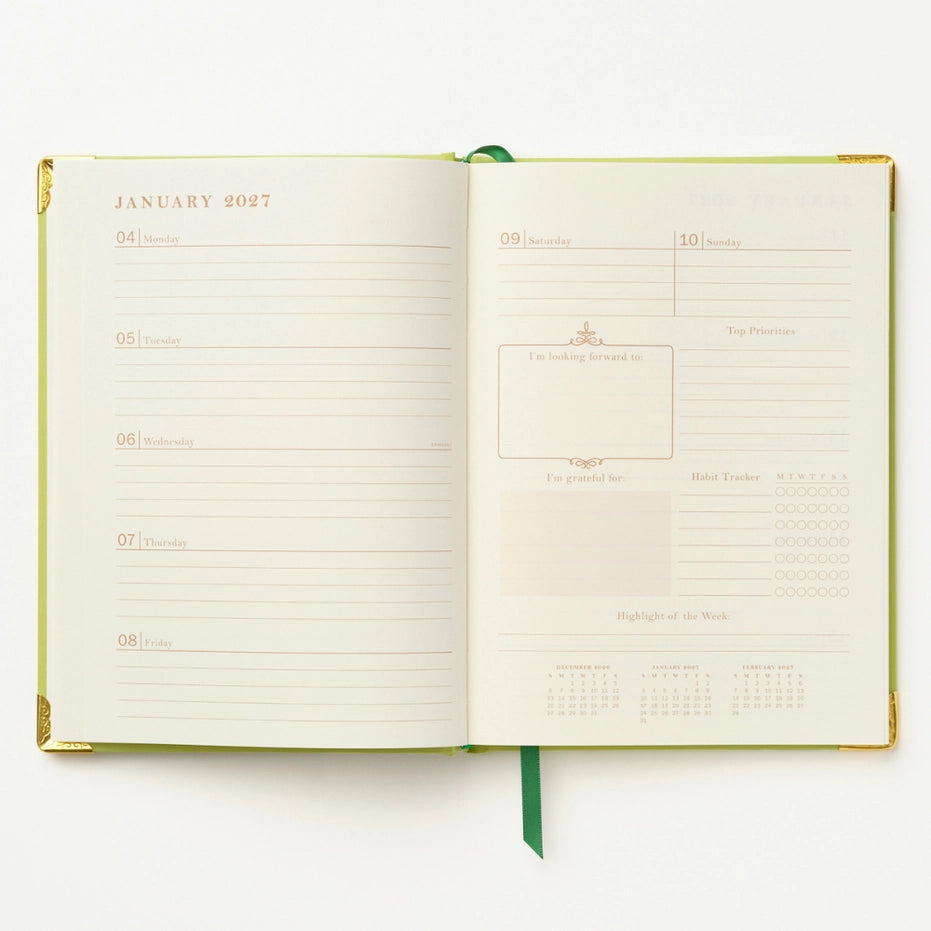 Woodland Scene Weekly Medium Bound Planner (Jan-Dec 2027)