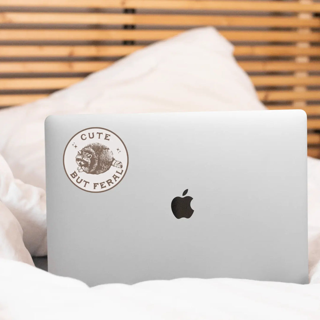 Cute But Feral Sticker