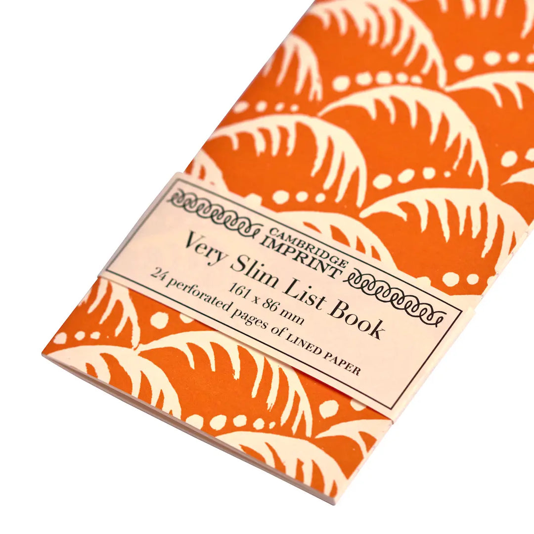 Very Slim List Book Wave Blood Orange