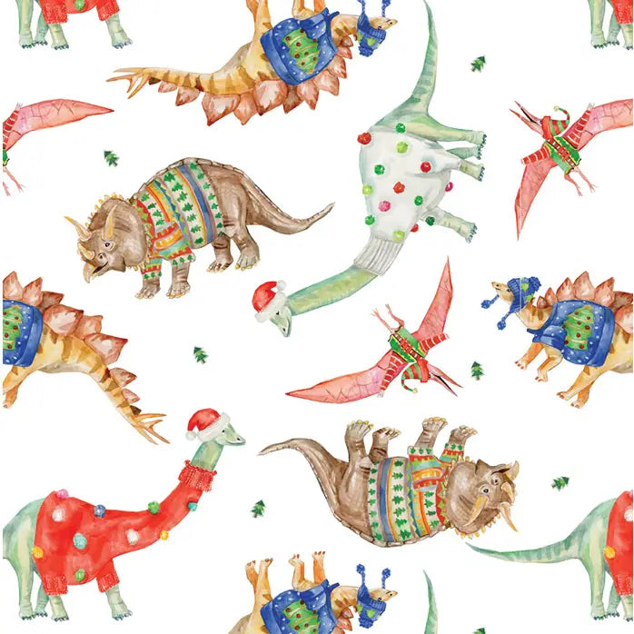 Festive Dinosaur Gift Wrap (Roll)