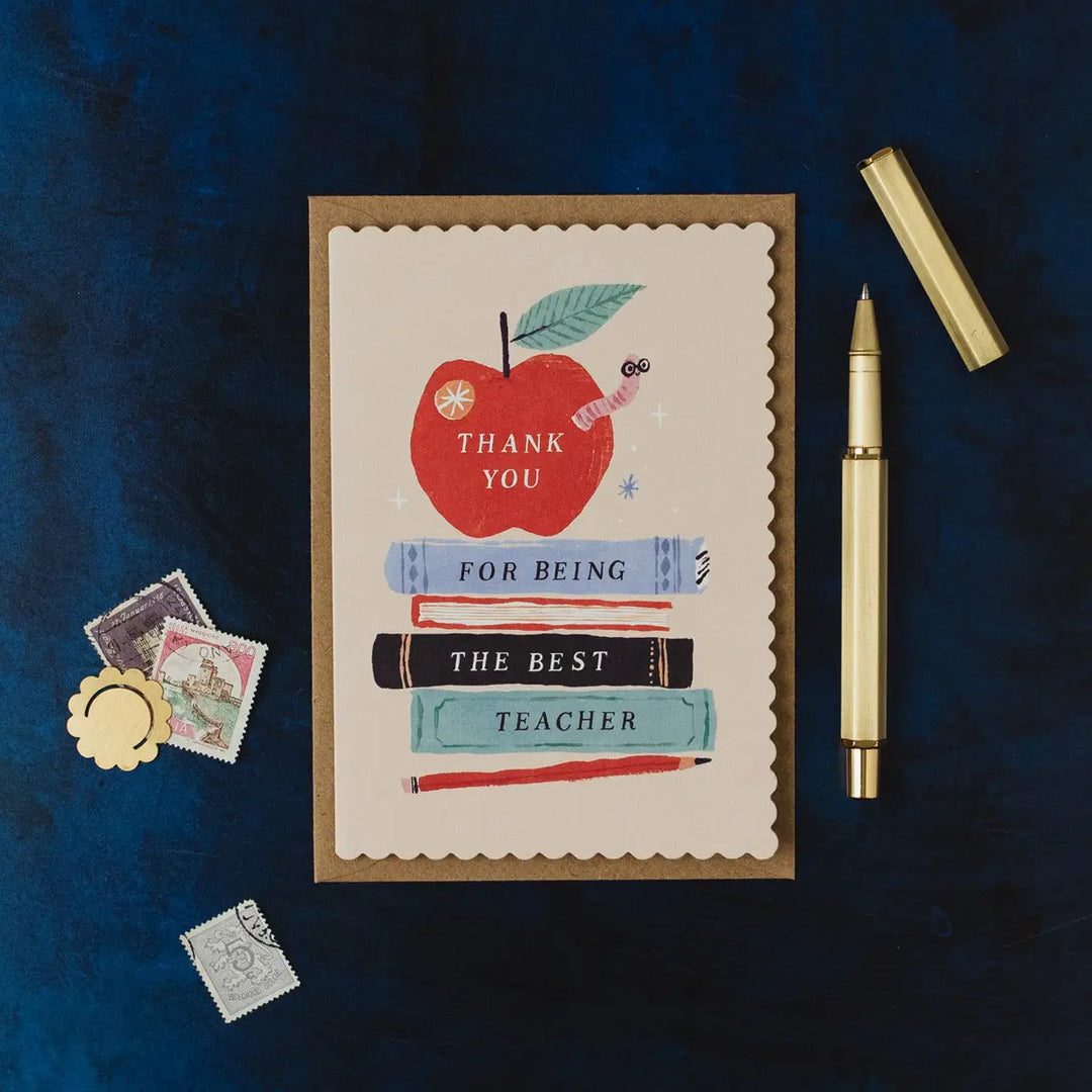 Apple Thank You Teacher Card | Teacher Appreciation Cards