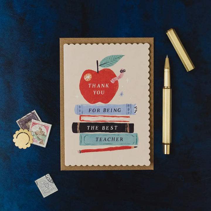 Apple Thank You Teacher Card | Teacher Appreciation Cards