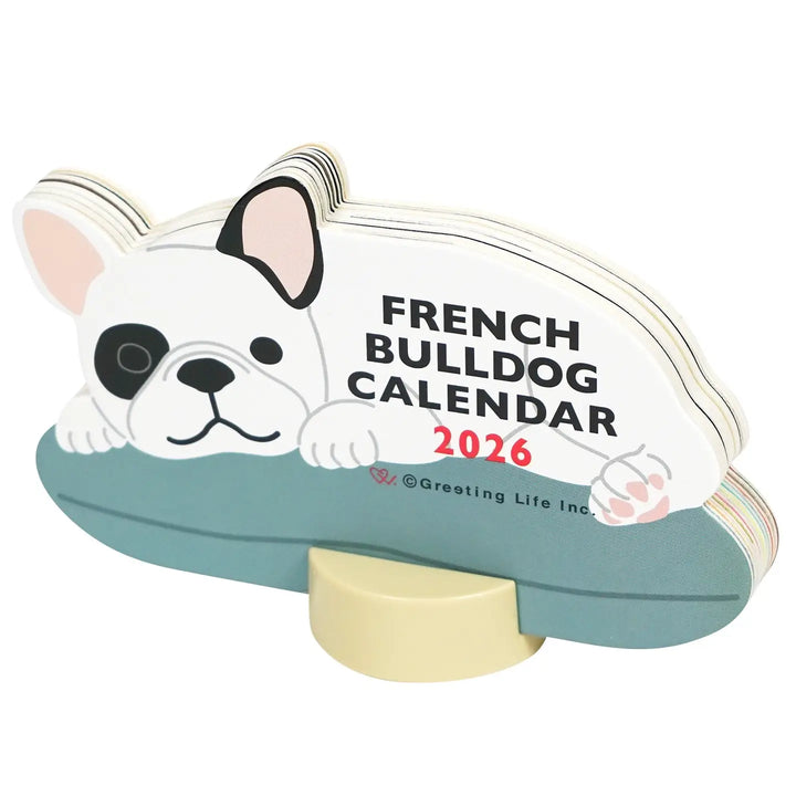 Die-Cut French Bulldog Calendar 2026