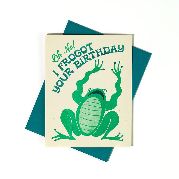 Frogot Your Birthday - Risograph Card