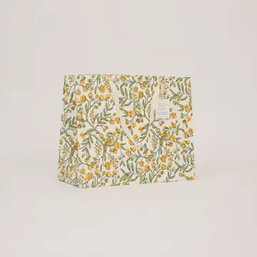 Hand Block Printed Gift Bags - Song Birds Sunshine