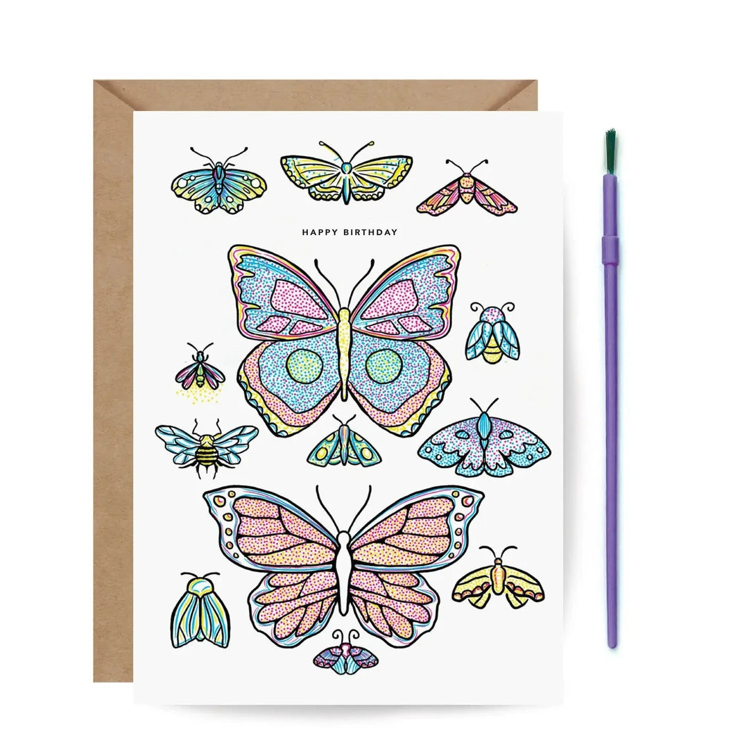 Paint with Water Butterfly Birthday Card