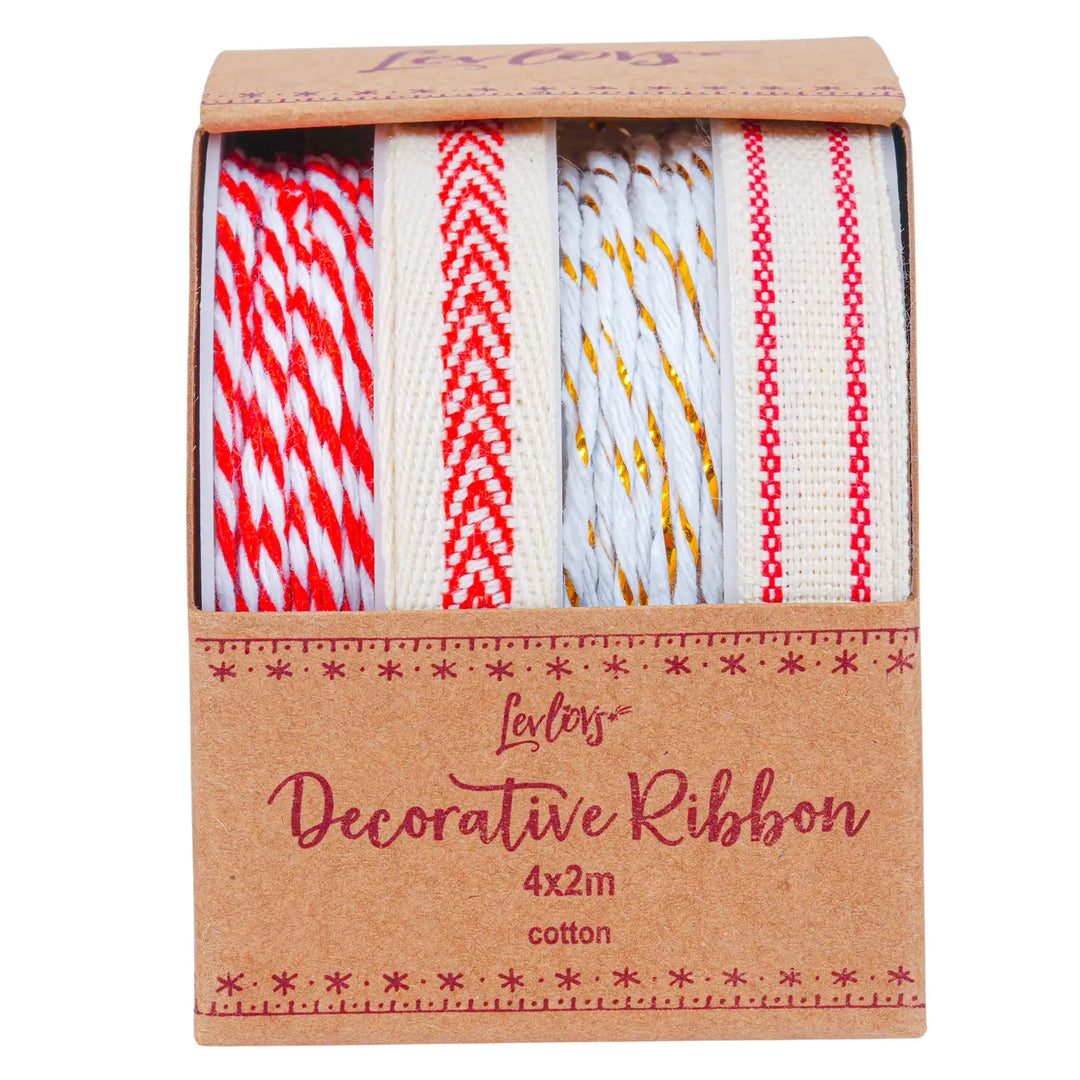 Vintage Folk Art Ribbon (Set of 4)