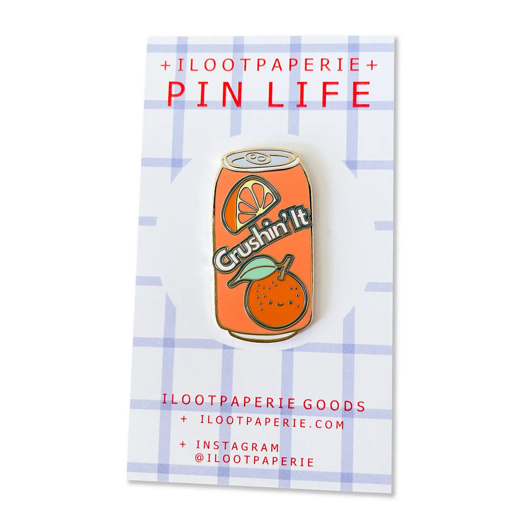 Crushin' It Orange Soda Can Enamel Pin