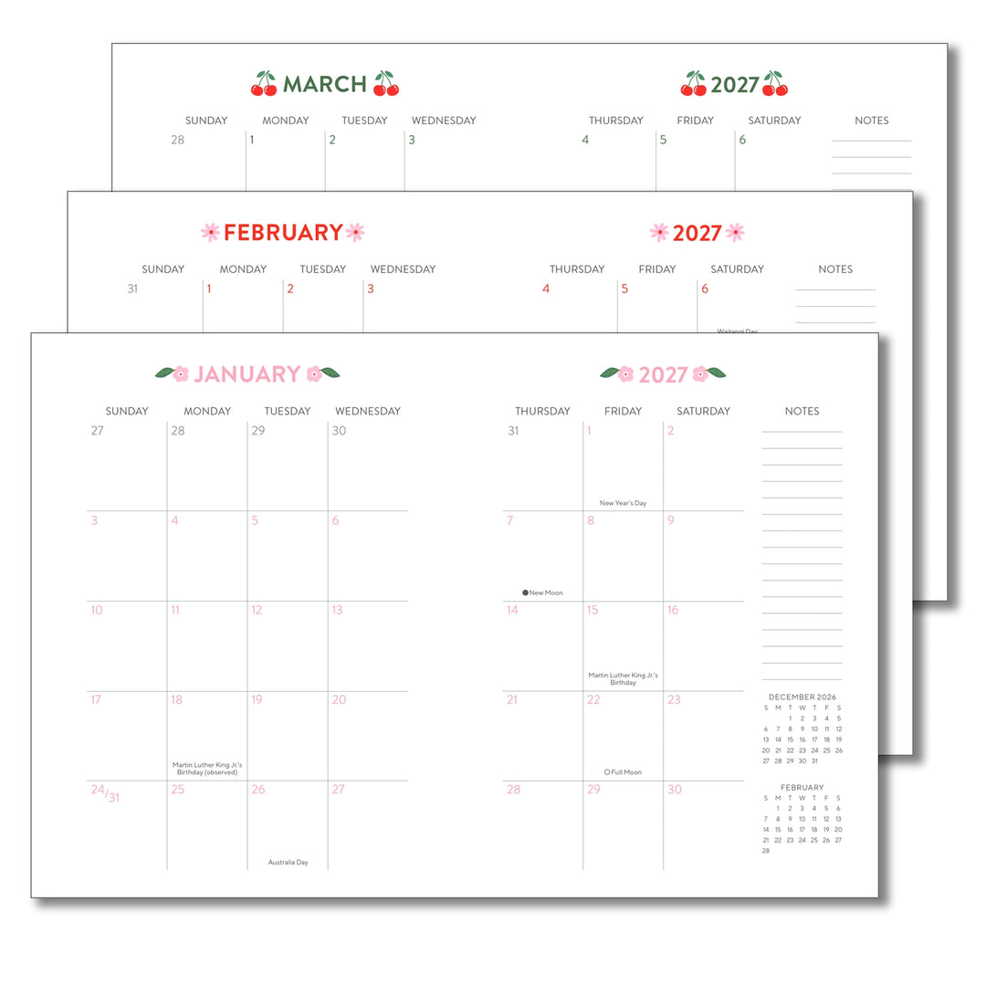 2027 Fruits High Note Softcover Planner