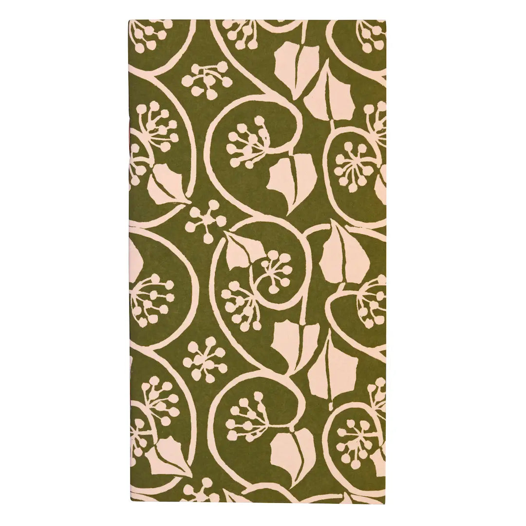 Very Slim List Book Small Ivy Stripe Sage Green