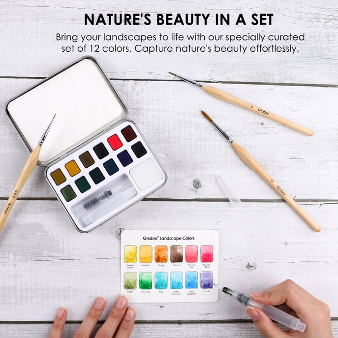 Watercolor Coloring Club Box - Landscape-Themed