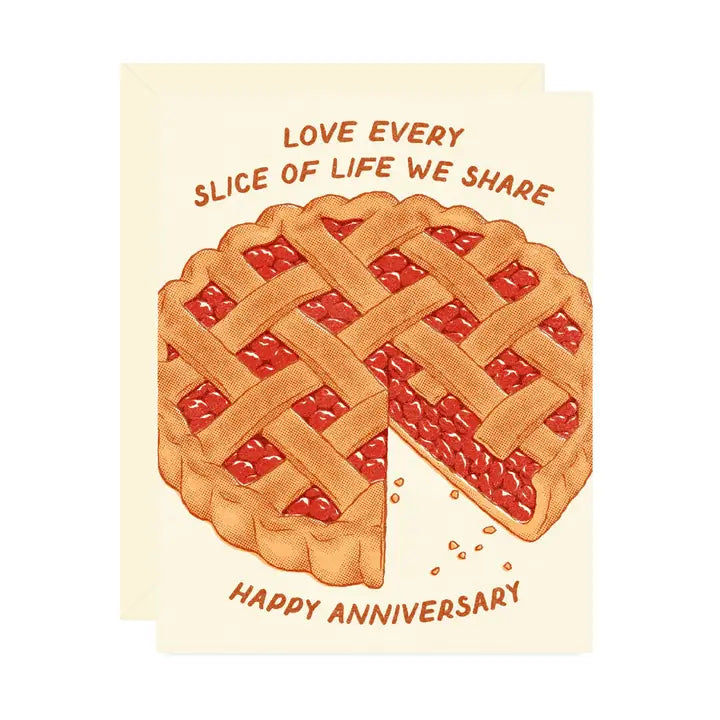 Cherry Pie Anniversary Greeting Card