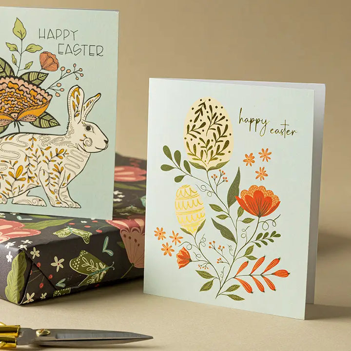 Easter Elegance Floral Spring Greeting Card