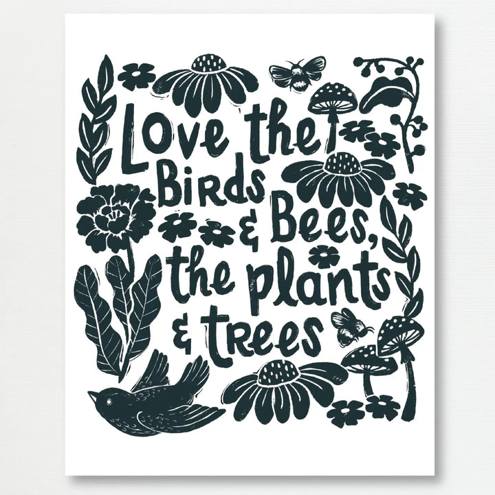Love Birds & Bees Art Print