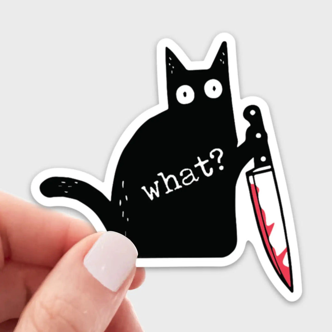 What? Murder Cat Sticker