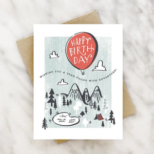 Adventure Balloon Kids Birthday Card