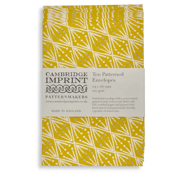 Patterned Flat Cards with Envelopes & Labels (Set of 10)