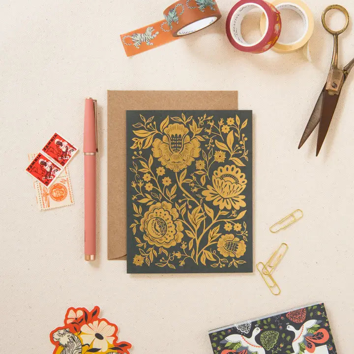 Golden Blooms Card