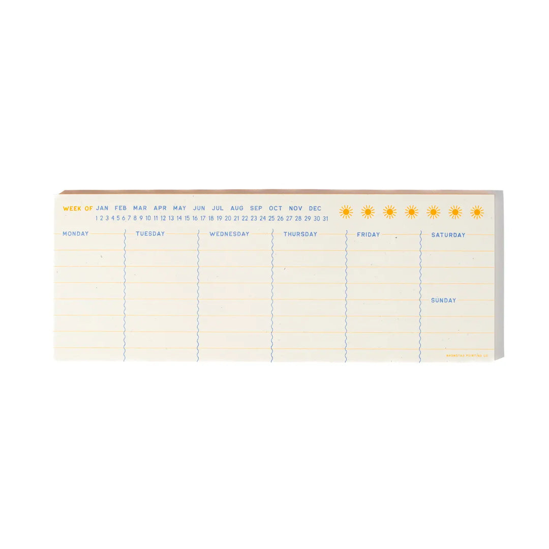 Weekly Planner - Risograph Notepad