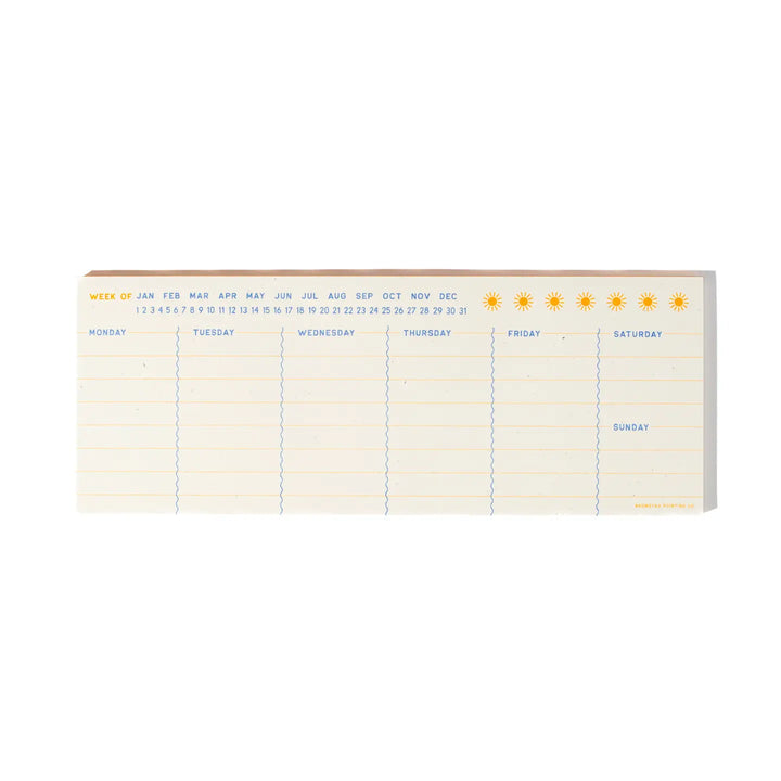 Weekly Planner - Risograph Notepad