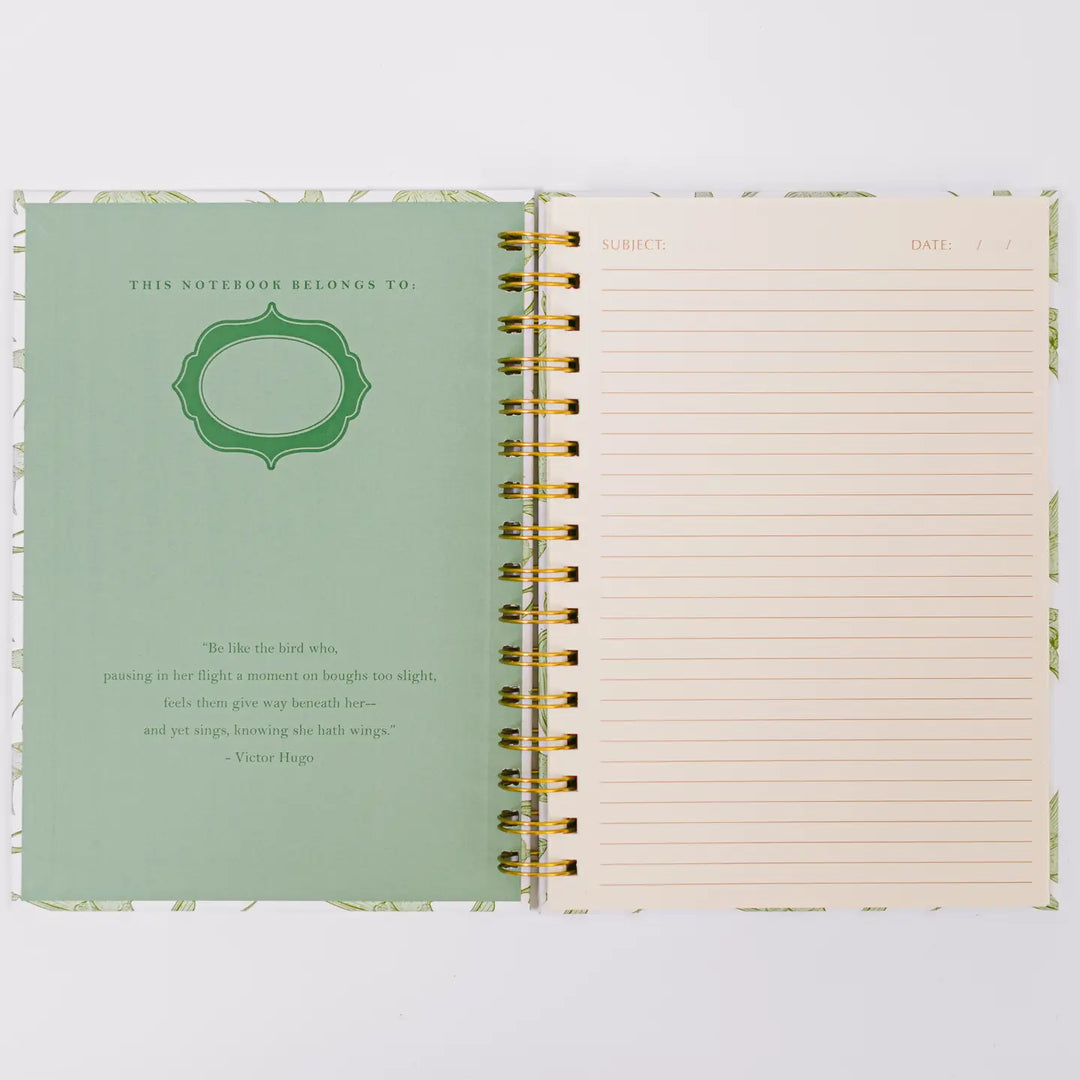 Green Swallows Spiral Notebook