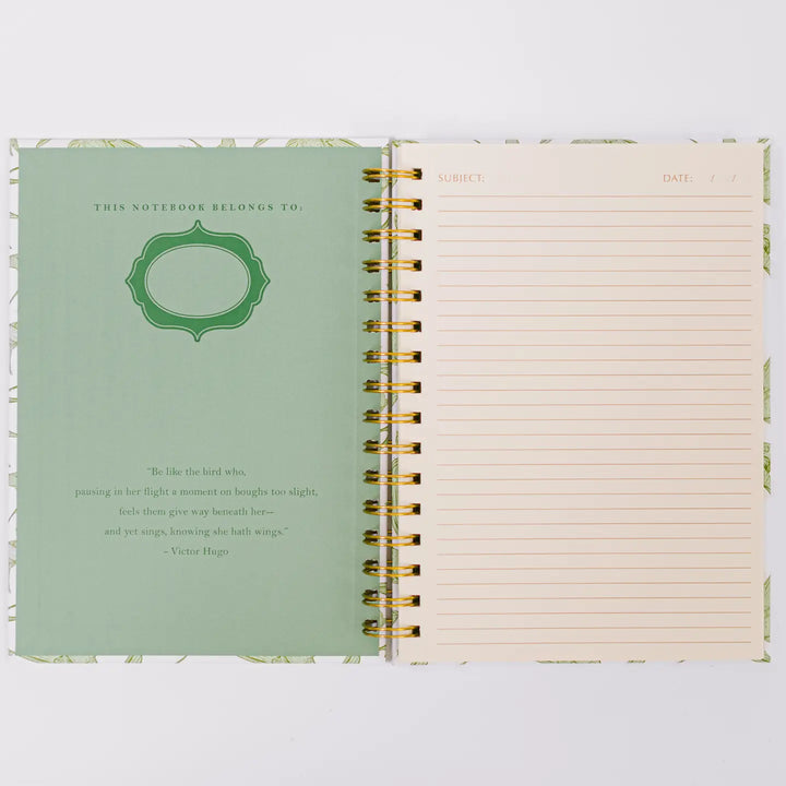 Green Swallows Spiral Notebook
