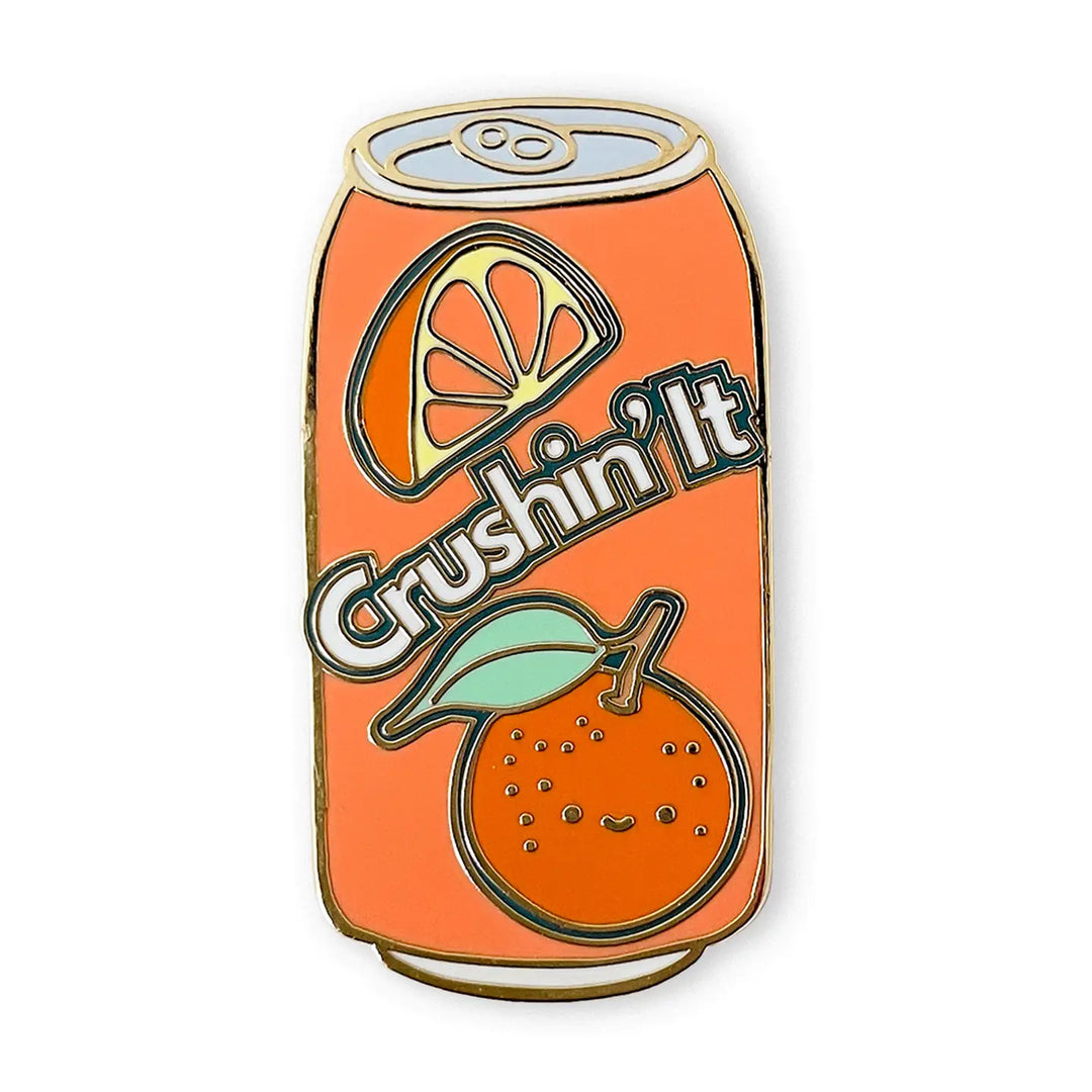 Crushin' It Orange Soda Can Enamel Pin