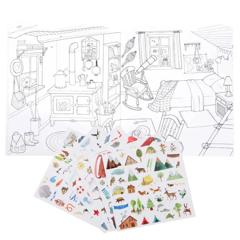 Coloring Book & Stickers - Explorer