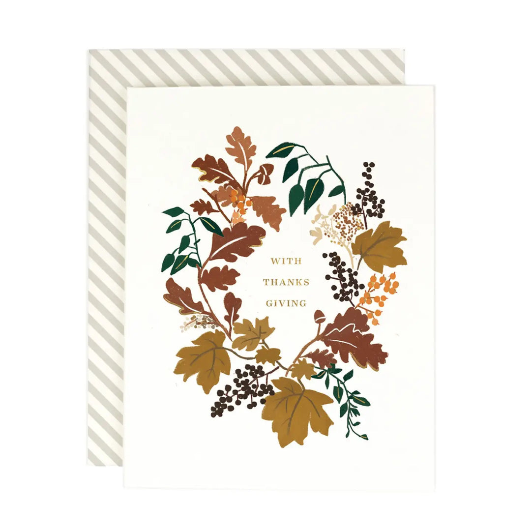 With Thanksgiving Card
