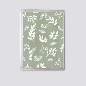 Mini Green Botanicals Card (Set of 8)