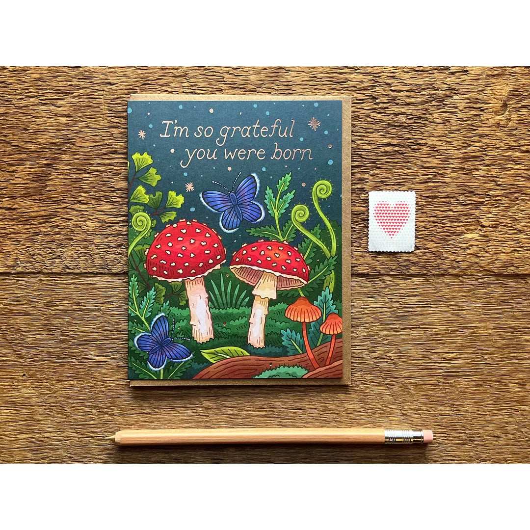 Mushrooms Birthday Card