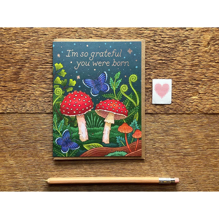 Mushrooms Birthday Card