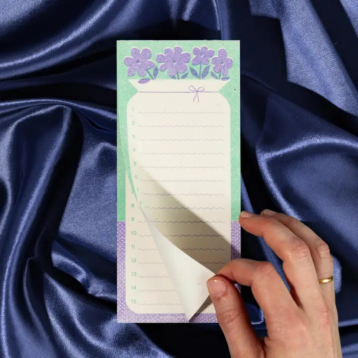 Vase of Flowers - Risograph Notepad