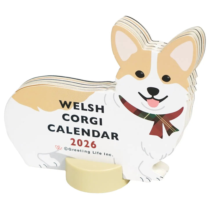 Die-Cut Welsh Gorgi Calendar 2026